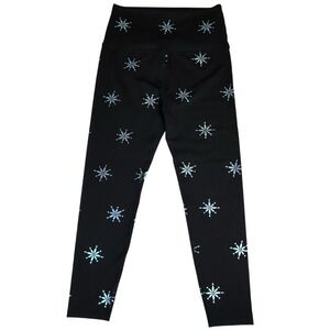 Beyond Yoga High Waisted Midi Leggings Snowflake Design Women's Size Medium